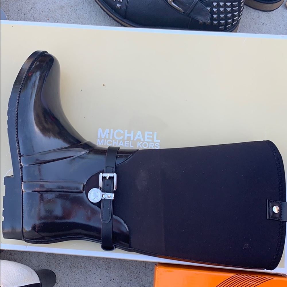 Michael Kors Black Rain Boots